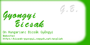gyongyi bicsak business card